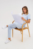 Women's Scrub Pants SE 96, baby blue, Elegant Stretch
