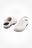 Operating Room Clogs Wock Clog 13 with strap, white and dark navy blue, unisex
