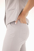 Women's medical trousers with wide legs SE 76, warm grey, Elegant Stretch