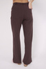 Women's medical trousers with wide legs SE 76, chocolate, Elegant Stretch