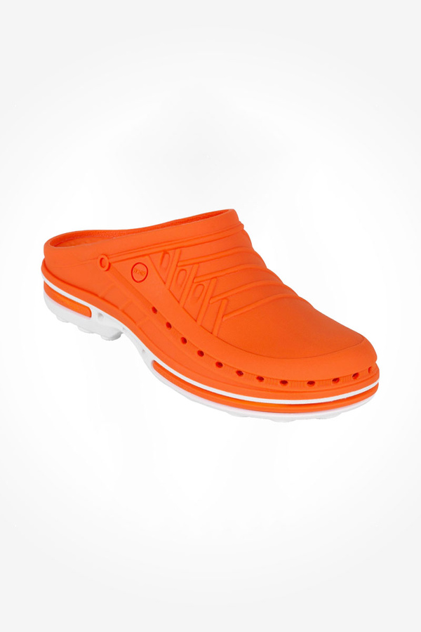 Operating Room Clogs Wock Clog 05, orange and white, unisex