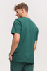 Men's Scrub Top BL 59, bottle green, short sleeve, Elegant Stretch