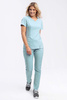 Dopasowana bluza medyczna damska, kolor ocean, BL 62 scrubs Elegant Stretch, Elegant Stretch