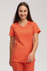 Women's Scrub Top BL 62, orange, Elegant Stretch