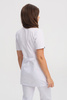 White women's medical lab coat FA 44, short sleeve, Premium Stretch Cotton