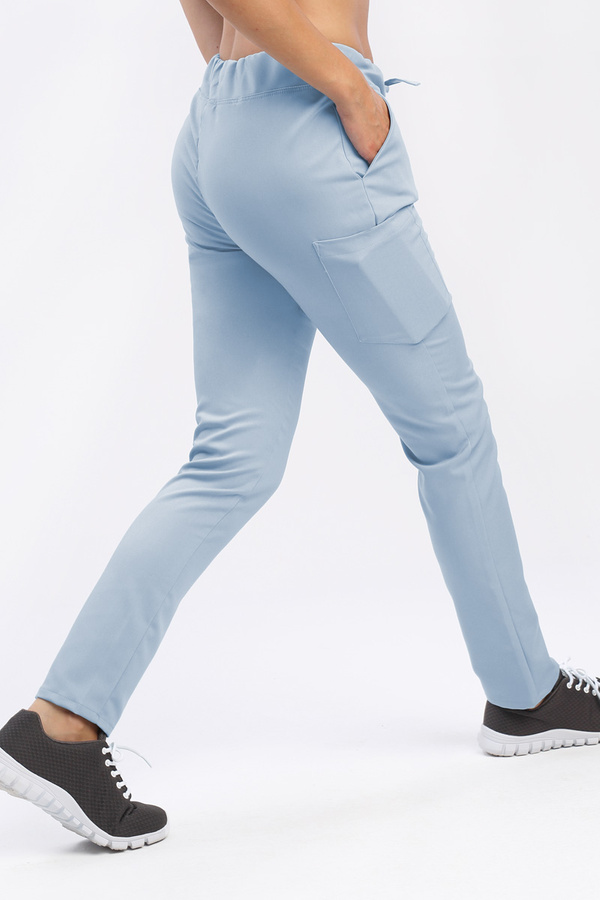 Spodnie medyczne damskie błękitne SE 96, Elegant Stretch