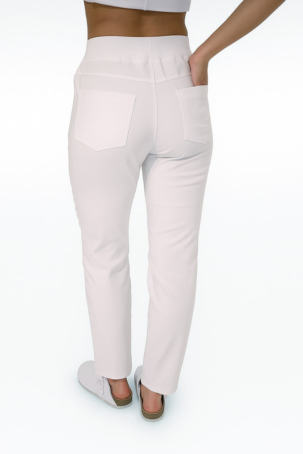 Women's medical pants SE 71.2, white, Premium Stretch Cotton