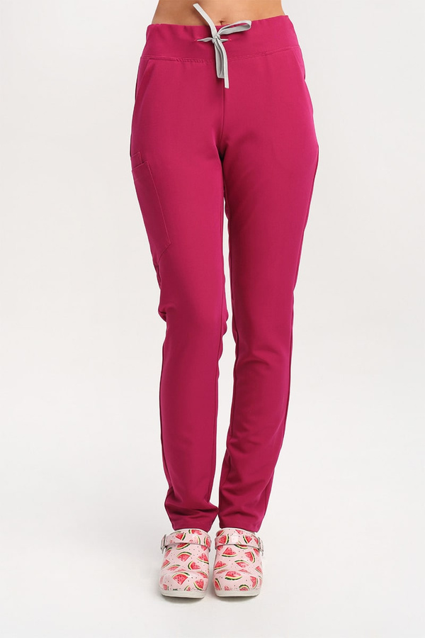 Women's Scrub Pants SE 96, ruby, Elegant Stretch