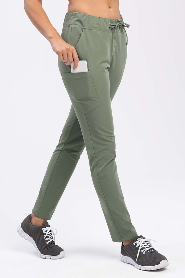 Spodnie medyczne damskie oliwkowe SE 96 scrubs Elegant Stretch