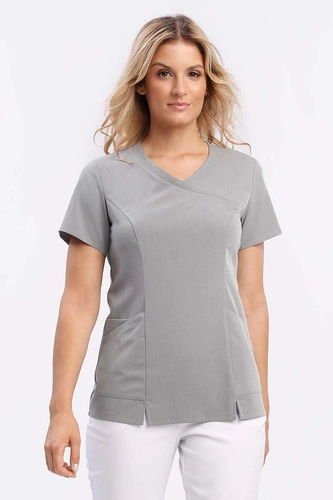Dopasowana bluza medyczna damska szara BL 62 scrubs Elegant Stretch, Elegant Stretch
