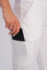 (Outlet) Spodnie medyczne damskie białe SE 90, Stretch