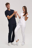 Fitted women's medical blouse BL 62, white, scrubs Premium Stretch Cotton