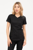 Bluza medyczna damska czarna BL 50, krótki rękaw, Comfort Stretch