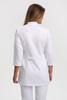 Fartuch medyczny damski biały FA 44, rękaw 3/4, Premium Stretch Cotton