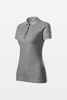 Women's polo shirt Malfini COTTON HEAVY 216, dark grey melange