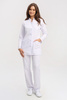 White women's medical lab coat FA 44, long sleeve, Premium Stretch Cotton