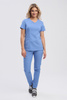 Dopasowana bluza medyczna damska classic blue BL 62 scrubs Elegant Stretch, Elegant Stretch