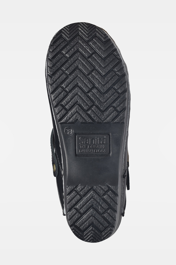 Unisex clogs Sanita San Flex OB, black, with strap