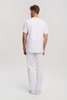 Men's Scrub Top white BL 59, short sleeve, Comfort Stretch