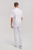 Men's medical blouse BL 58, white, short sleeve, Premium