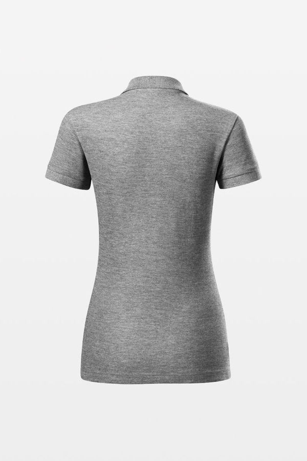 Women's polo shirt Malfini COTTON HEAVY 216, dark grey melange