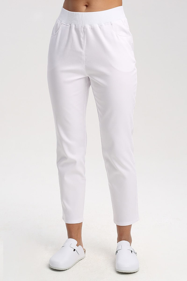 Women's medical trousers SE 72.2, white, Premium Stretch Cotton