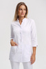 White women's medical lab coat FA 44, 3/4 sleeve, Premium