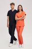 Women's Scrub Top BL 62, orange, Elegant Stretch