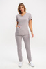 Women's Scrub Pants SE 96, warm grey, Elegant Stretch