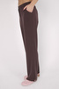 Women's medical trousers with wide legs SE 76, chocolate, Elegant Stretch