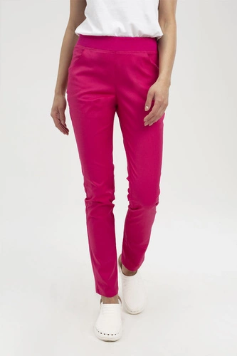 Women's medical trousers SE 71, fuchsia, Premium Stretch