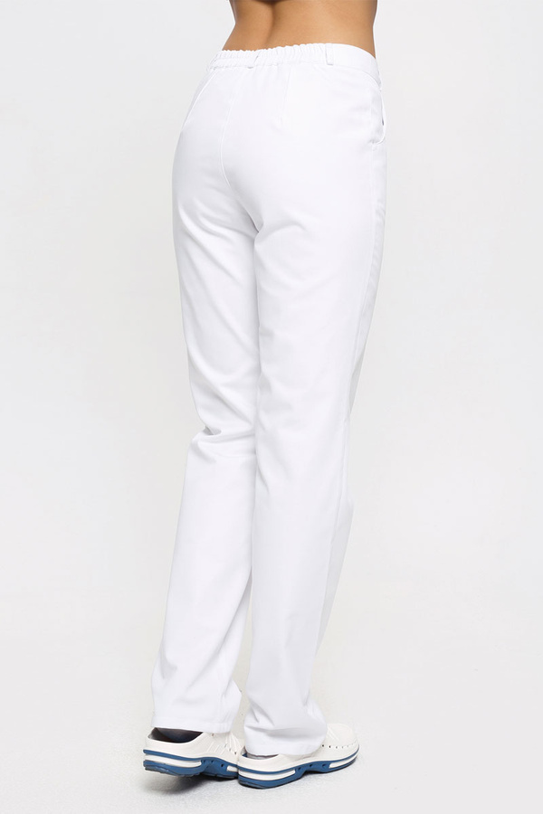 Women's medical trousers SE 70, white, Premium Stretch