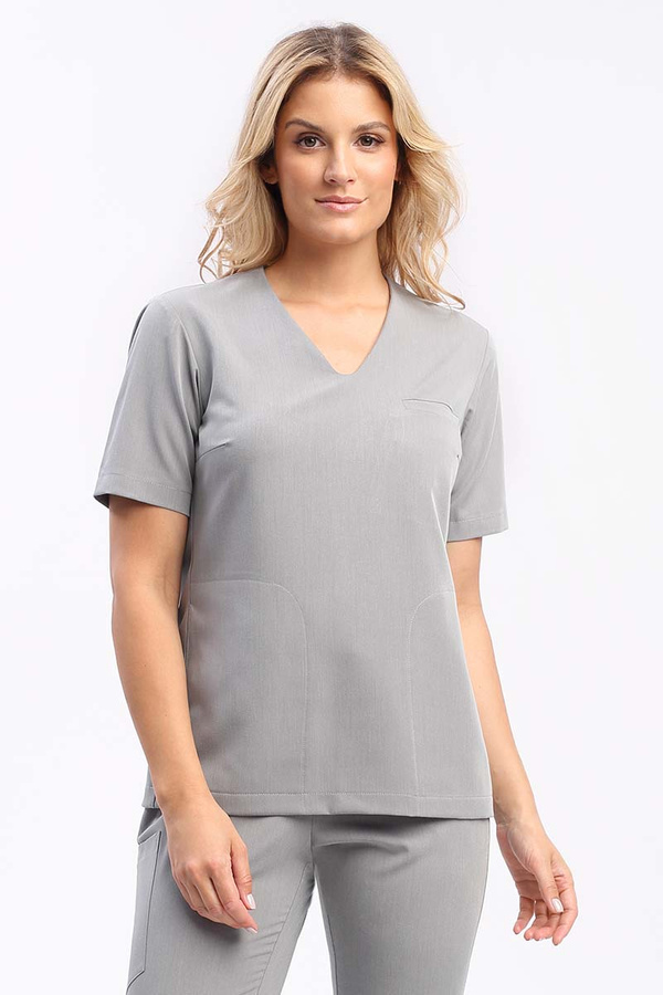 Luźna bluza medyczna damska szara BL 61 scrubs Elegant Stretch