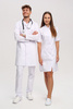 White men's medical lab coat FA 46, long sleeve, Premium
