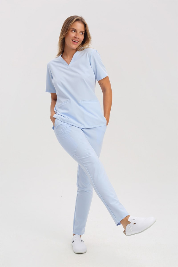 Women's Scrub Pants SE 96, baby blue, Elegant Stretch