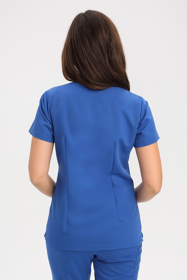 Dopasowana bluza medyczna damska chabrowa BL 62, Elegant Stretch