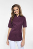 Women's medical jacket ZA 16, plum, long sleeve, Premium