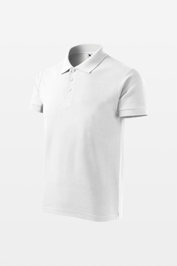 Koszulka polo męska biała Malfini COTTON HEAVY 215