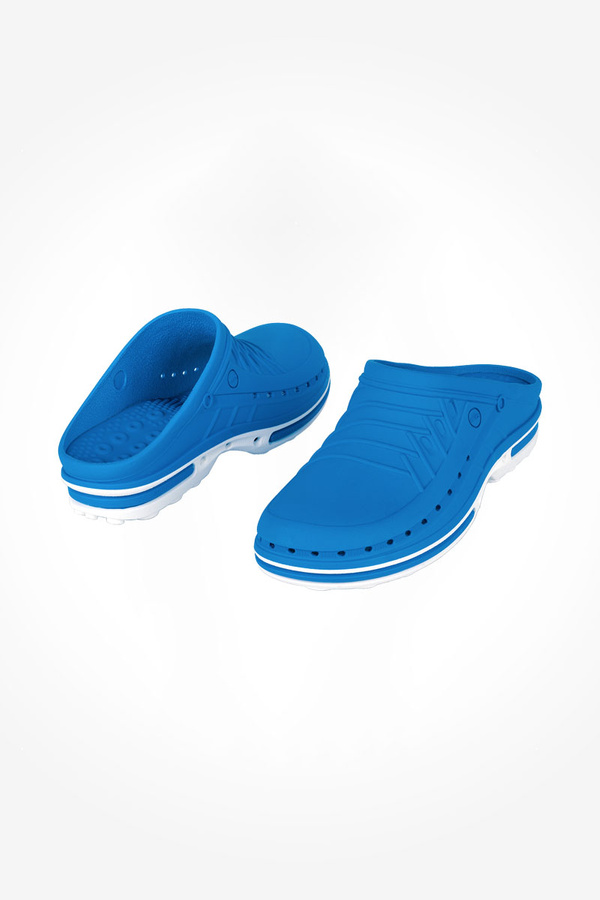 Operating Room Clogs Wock Clog 07, royal blue and white, unisex