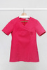 Women's medical sweatshirt BL 54, fuchsia, short sleeve, Premium Stretch