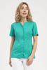 Women's medical jacket ZA 08, intensive green, short sleeve, Comfort Stretch