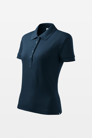 Women's polo shirt Malfini COTTON HEAVY 216, navy blue