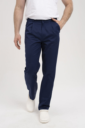 Men's medical trousers SE 74, navy blue, Premium Stretch