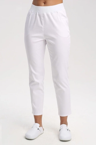 Women's medical trousers SE 72.2, white, Premium Stretch Cotton