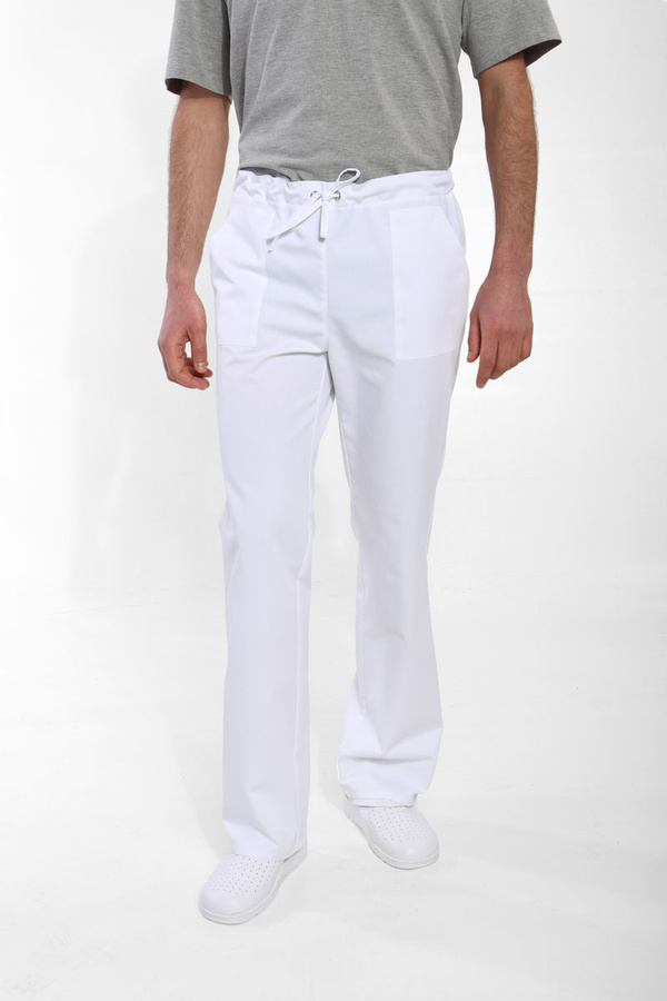 White men's medical trousers SE 78, Premium