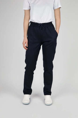 Spodnie medyczne damskie ciemnogranatowe SE 93, Comfort Stretch