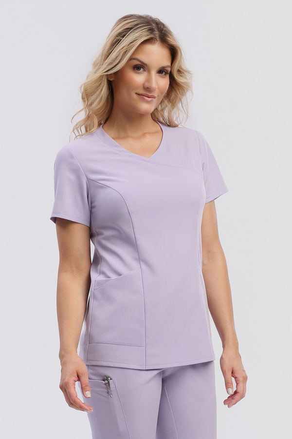Women's Scrub Top lavender BL 62, Elegant Stretch