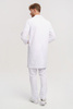 White men's medical lab coat FA 46, long sleeve, Premium