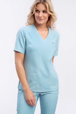 Luźna bluza medyczna damska, kolor ocean, BL 61 scrubs Elegant Stretch