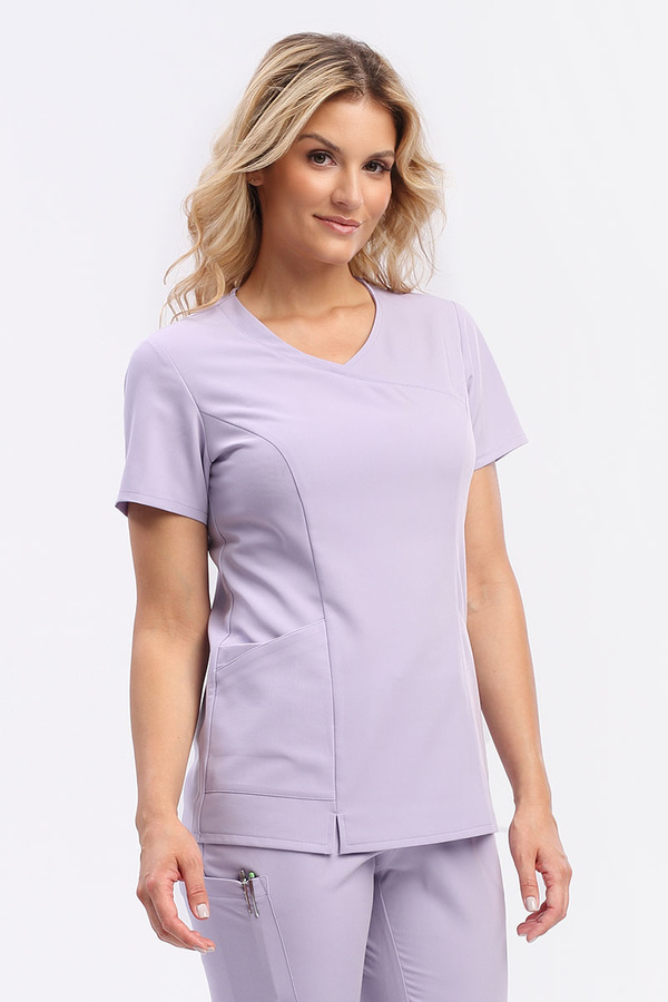 Women's Scrub Top lavender BL 62, Elegant Stretch